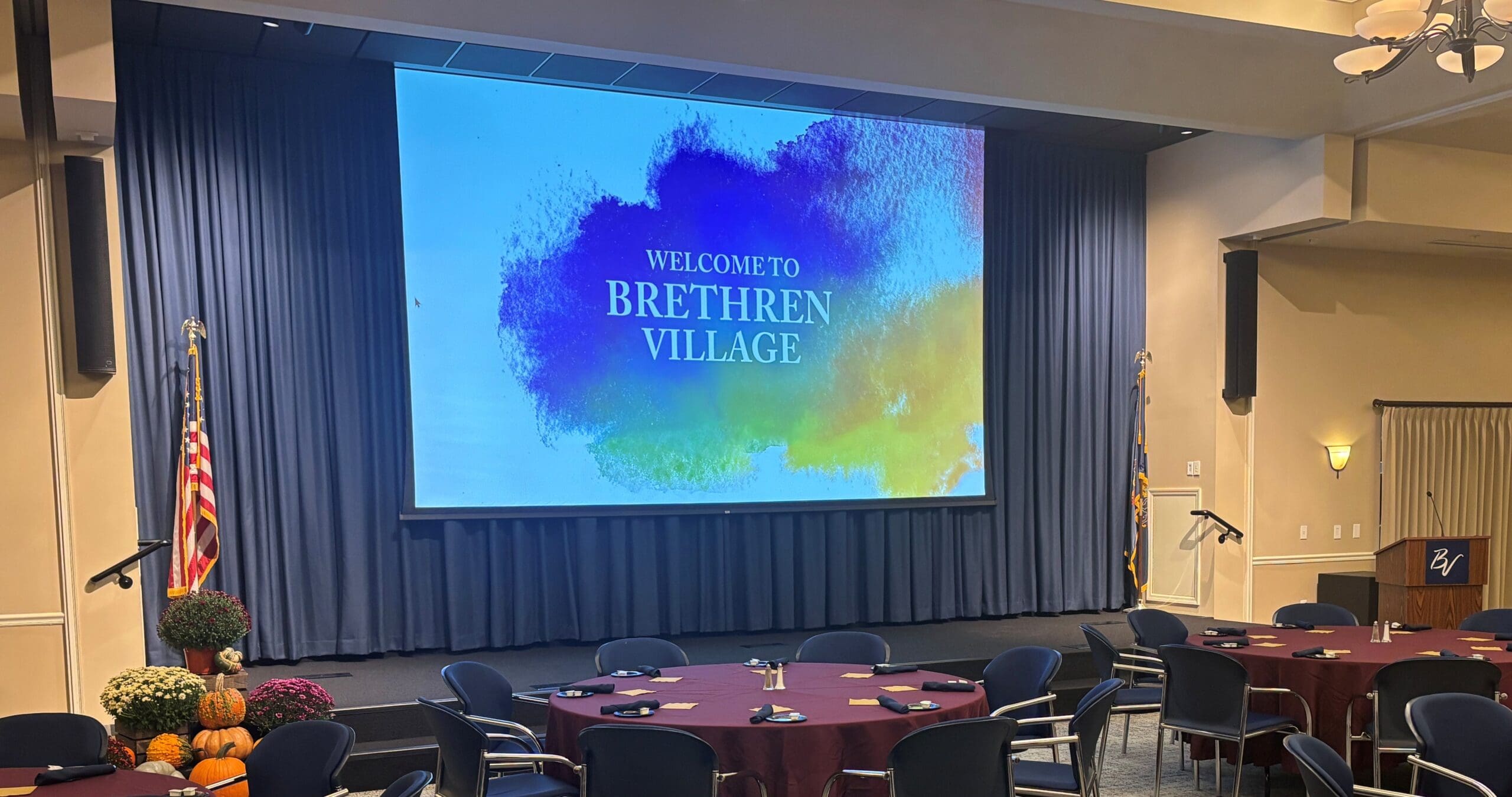 Brethren Village auditorium sound system